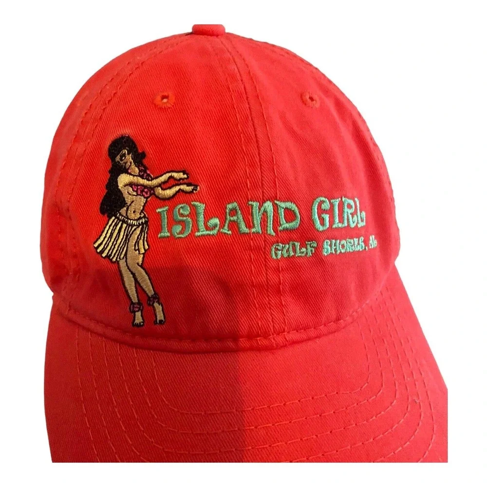 Island Girl Gulf Shores Alabama Jacobson Hat Cap‎ Pink Strapback Adjustable